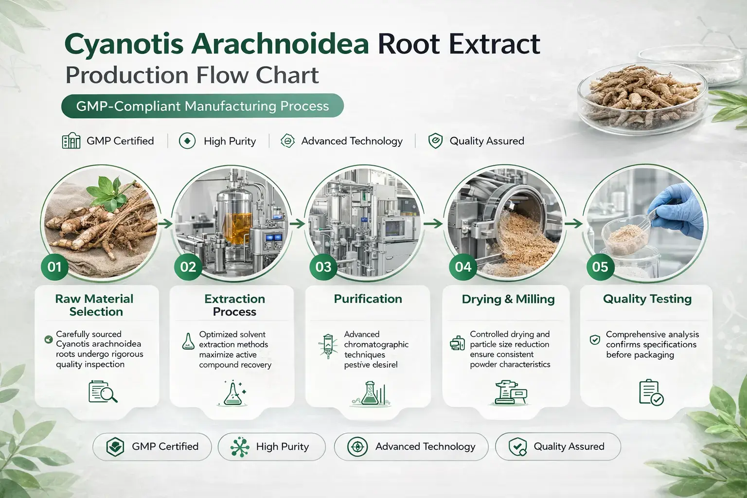 cyanotis arachnoidea root extract Process