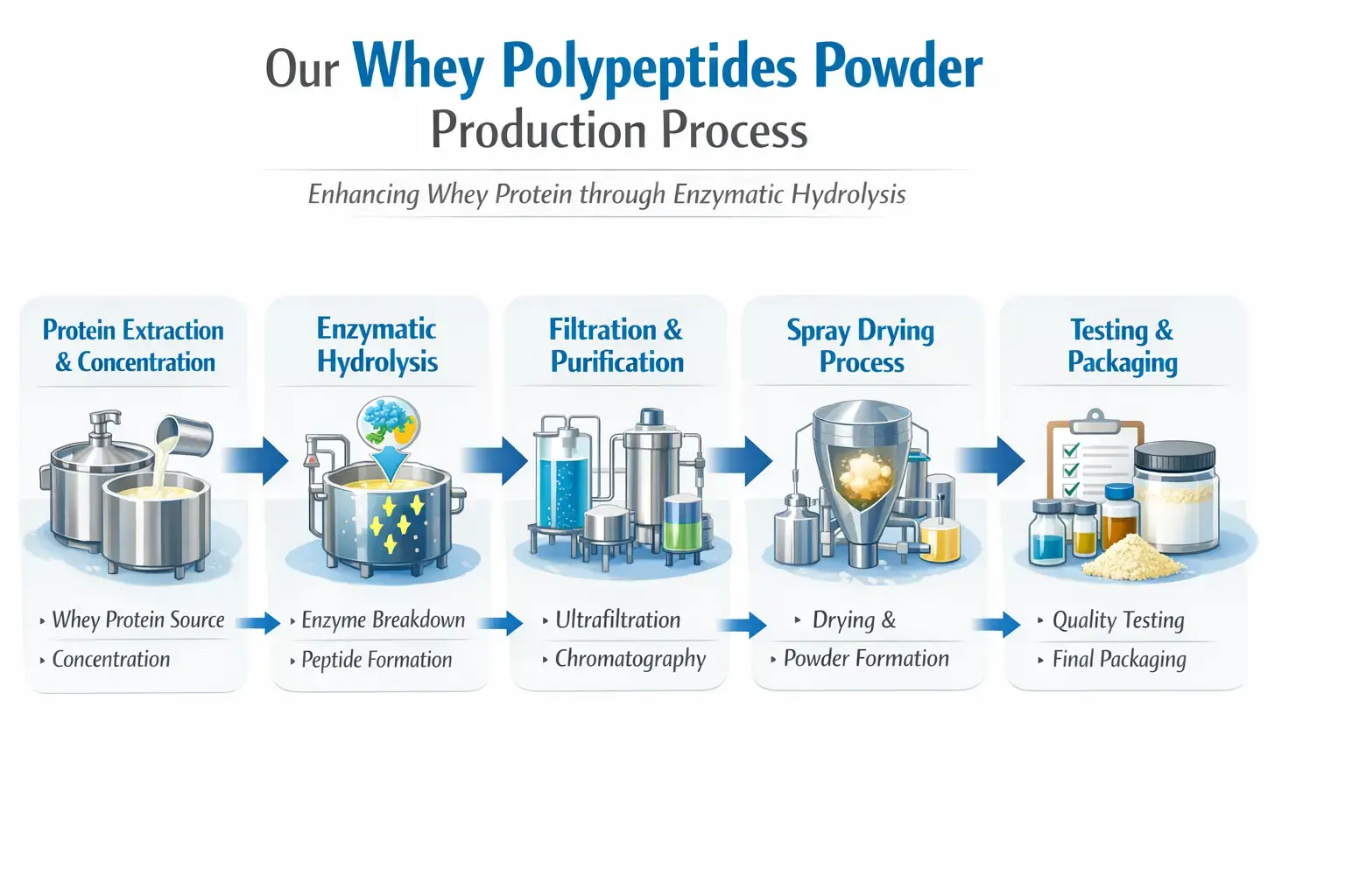 whey polypeptides powder  Process