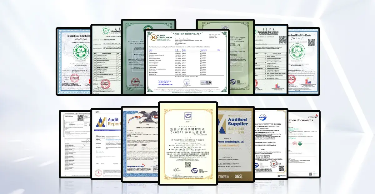 Certifications and Product Patents Certifications and Product Patents