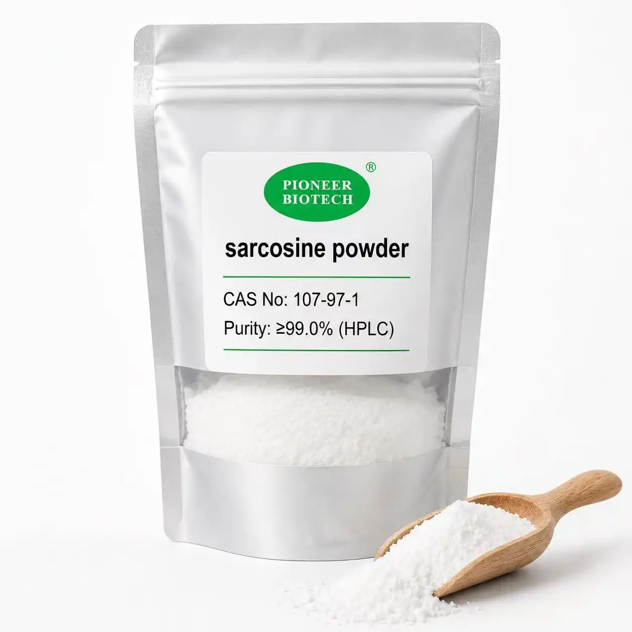 ម្សៅ Sarcosine ភាពបរិសុទ្ធខ្ពស់សម្រាប់ក្រុមហ៊ុនផលិតអាហារបំប៉នសុខភាព